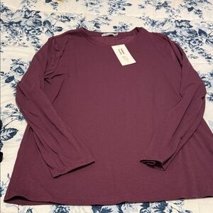 Elegant Plum Long Sleeve Tee